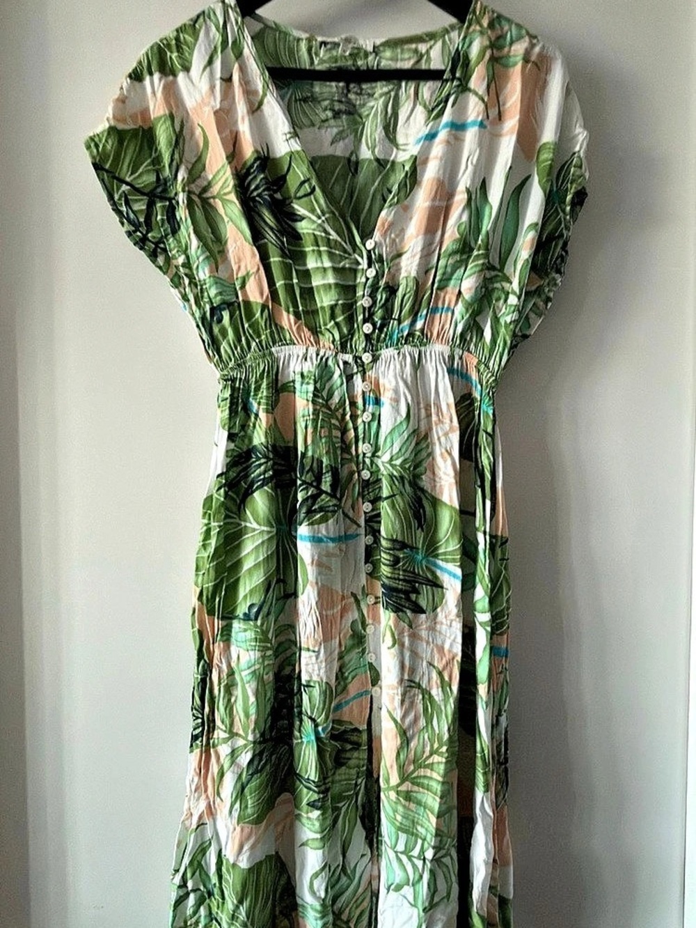 Label of Love Floral Dress in Green & White